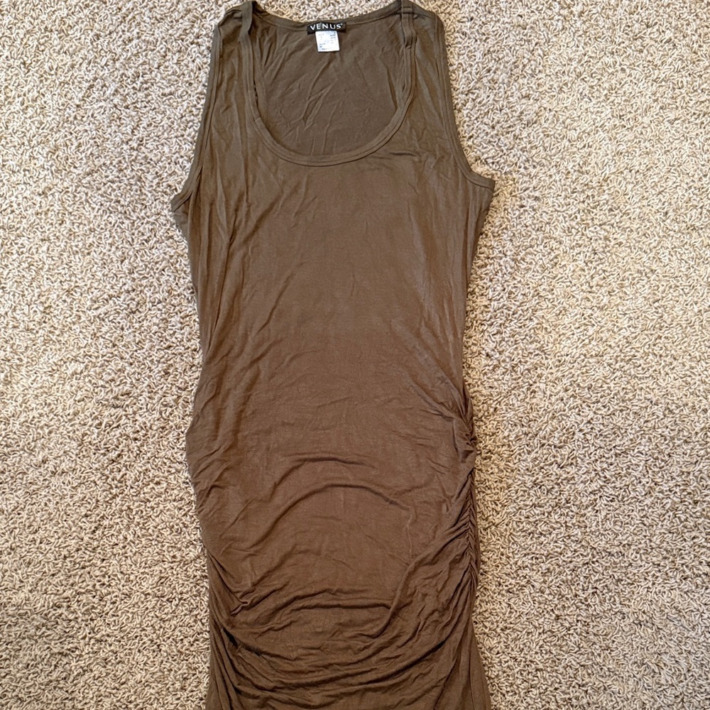 VENUS Olive Sleeveless Dress